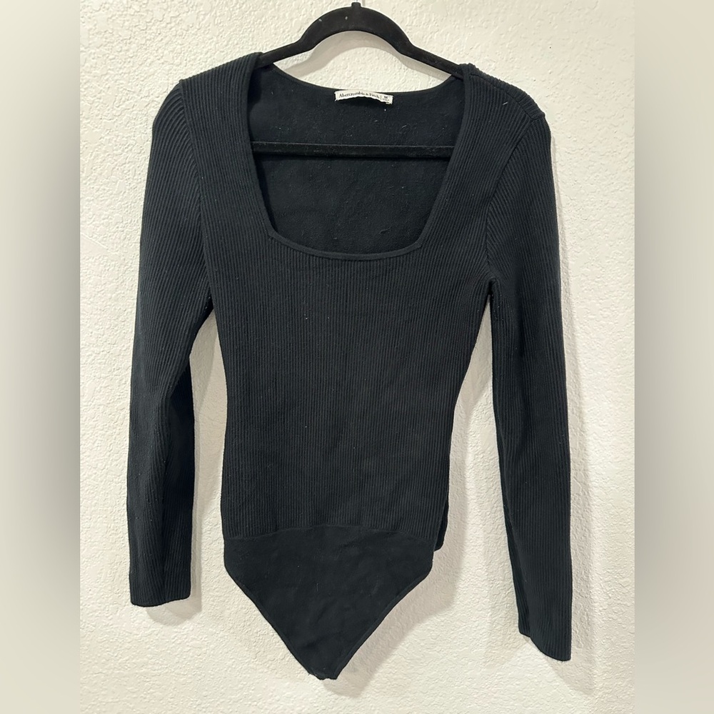 Abercrombie and Fitch black squareneck bodysuit
